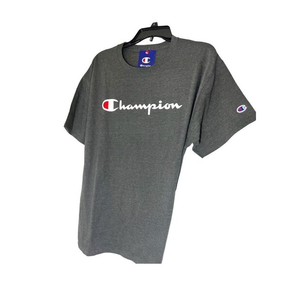 Champion Mens Gray Graphic Tee Logo Short Sleeve T Shirt Sz L New - Picture 5 of 8